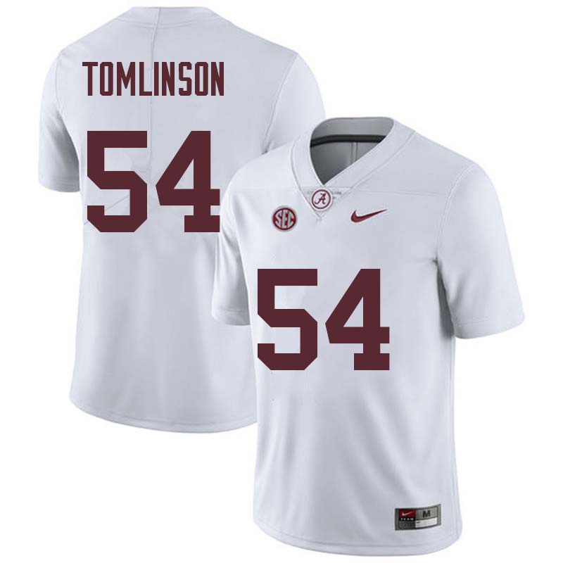 Men #54 Dalvin Tomlinson Alabama Crimson Tide College Football Jerseys Sale-White